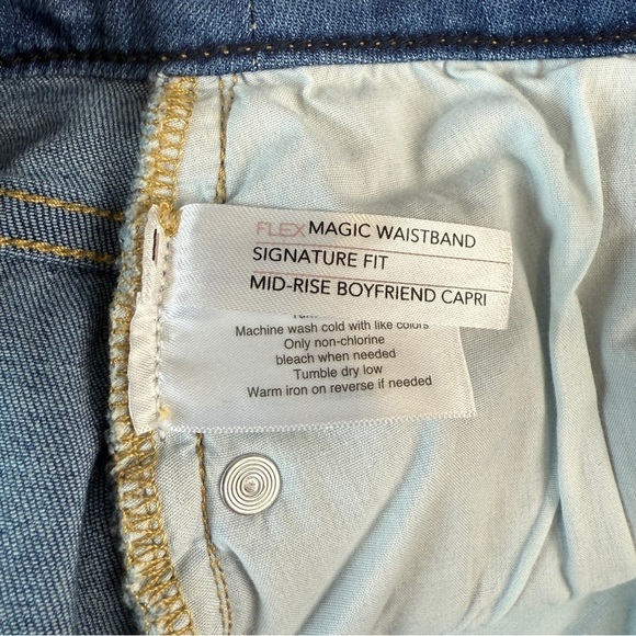 Lane Bryant Signature Fit Boyfriend Capri  Paint Splatter Blue Jean Sz 18 #1458 - Picture 9 of 9